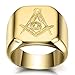 VQYSKO 316L Stainless Steel Masonic Ring Men Master Masonic Signet Ring Mason Ring Jewelry (G8)