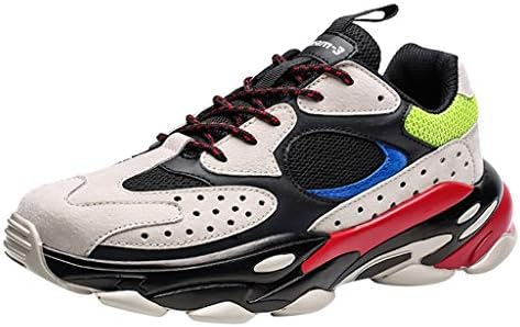 Causal Chunky Sneakers Men, 【Mesh Breathable Thick Sole Arch Support 】 Shoelaces Non-Slip Snekers for Trail Running Gym Walking