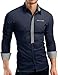 Grin&Bear Slim Fit Men's Contrasted Placket Shirt Dress Shirt, SH00513