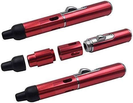 3 Pcs Incense All in One Pipe for Herbs and Spices with Storage Bag Red