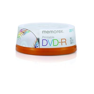Memorex DVD-R 16x 4.7GB 20 Pack Spindle Printable