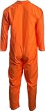 Ann Arbor T-shirt Co. Prisoner Jumpsuit | Orange Prison Inmate Halloween Costume Unisex Jail Criminal-Adult,S