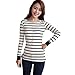 Nanxson Women Striped Long Sleeve T Shirt Slim Fit in Black/White for Girls TXW0003