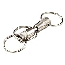 Lucky Line 3 Way Pull Apart Key Chain, Silver, 1 per Card (71501)