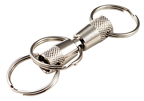 Lucky Line 3-Way Pull Apart Keychain, Silver, 1 pack (71501)