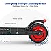 MEGAWHEELS Electric Scooter, 8 Miles Long-Range Battery, Up to 14 MPH, 5.5 Inch Shock Absorbing Rear Tire, Portable and Folding Design, Ultra-Lightweight Kick Scooter for Adults and Kids, Red