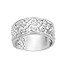 CloseoutWarehouse Cubic Zirconia Pave Filigree Ring Sterling Silver Size 10