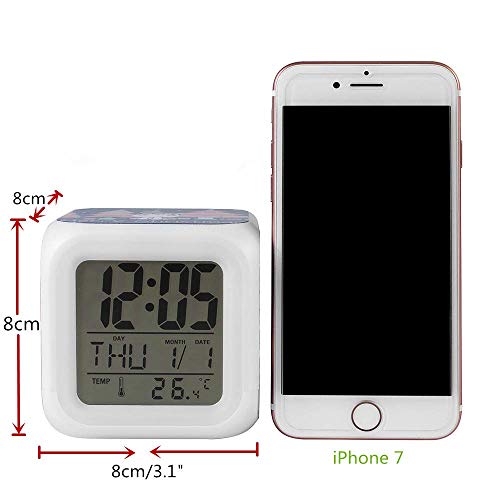 ASLNSONG Color Change Digital Alarm Clock 7 Colors Change Digital Alarm