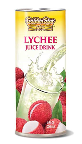 Golden Star Juice Drink, Refreshing and Delicious, Eight ounce (Lychee) (Pack of12) - Thumbnail 3