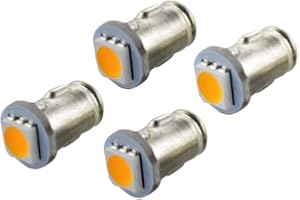 Ruiandsion 4pcs 6V BA7S LED Bulb 5050 1SMD 30lm Yellow/Amber LED Bulb for Car Interior Light Dashboard Light Indicator Light,