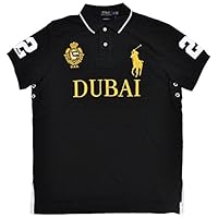 Polo Ralph Lauren ブラックポロシャツ DUBAI ビッグポニー Polo Ralph Lauren Mens Big Pony City Custom Mesh Polo (Polo Black