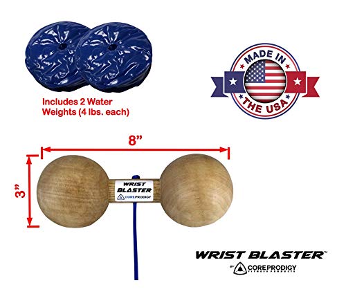 Wrist Blaster - Forearm, Hand and Wrist Roll and Twist Exerciser Fat Grip (3 Inches, Shorty Sphere (Ball))