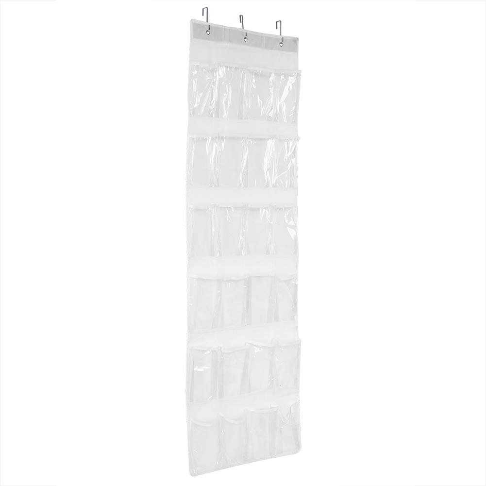 Fdit 24-Pockets Hanging Storage Bags Transparent Shoes Bags Holder Organizer Rack Shoes Organizer