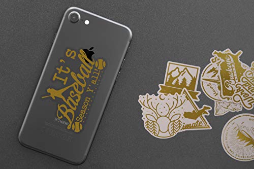 Hydro2Go Assorted Stickers with Trendy Designs. Cute and Stylish Vinyl Sticker for Personal Decoration on Water Bottle, Laptop, Smartphone, Textbook (Golden Glitter 50pc) - Thumbnail 2