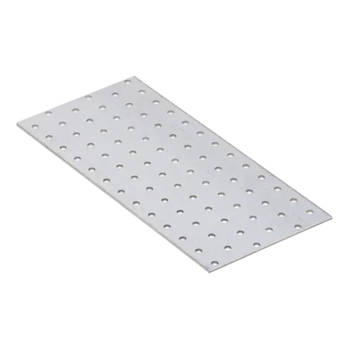 260mm x 120mm Galvanised Perforated Flat Plate Connector Joining Plates Metal Brace Brackets for Wood 2mm Thick Steel PP20 (Pack of 1) L03-06ABC