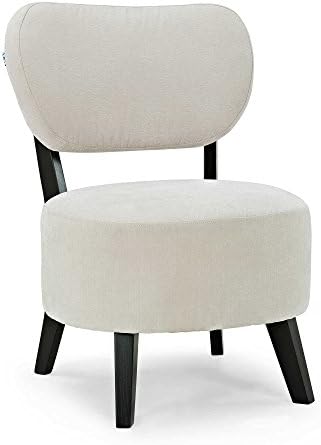Sophisticated &amp; Stylish High Density Foam Sphere Accent Chair in Ivory