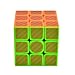 3x3x3 Carbon Fiber Sticker Speed Smooth Magic Cube Puzzle Cube Gold