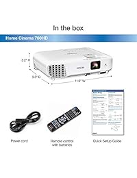 Epson Home Cinema 760HD 720P 3.300 lúmenes, color brillo blanco brillo (Color salida de luz) 3.300 lúmenes (Luz Blanca Proyector 3LCD) salida HDMI altavoces integrados