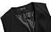 Vocni Women's Fully Lined 4 Button V-Neck Economy Dressy Suit Vest Waistcoat ,Black,US S+ ,(Asian 2XL)