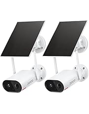 Outdoor Security Camera Surveillance Exterieur - 2K DEKCO Wireless Solar Security Camera, Two-Way Audio, Motion Detection, Simple Setup, Night Vision WiFi Camera Outdoor
