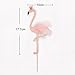 Glitter Pink Fine Feather Aloha Flamingo Baby Birthday Party Cake Topper