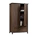 Sauder County Line Armoire with Rum Walnut Finish