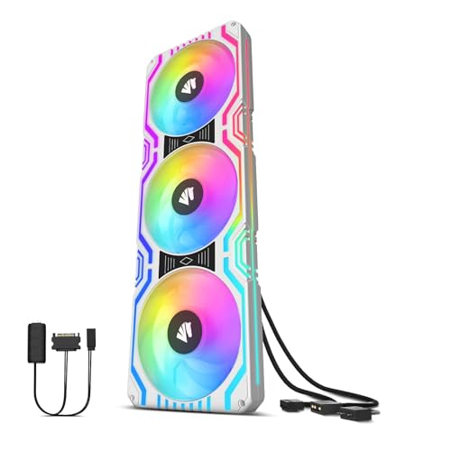 Matrix - 58 LED RGB direccionables, ventilador todo en uno de 360 ??mm con marco cuadrado Negro-360 5