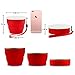 Collapsible Travel Cup - 100% Food-grade Silicone Mug for Camping and Hiking, Red- by Not Just A Gadget