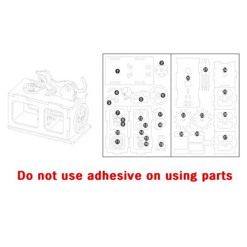 Mize DIY Wooden Automata Assembly Model Kits (Moving Cat Chasing Mouse) Mechanical Puzzles for Kids & Kidults, Home Room Office Interior Decor