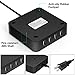 Power Strip with 4 USB Charger 3 AC Outlets,Portable Surge Protector Desktop Charging Station with 5 Feet Extension Cord,Overload Protection for Travel,Home,Office - UL Certified