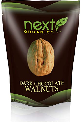 Next Organics Dark Chocolate Nuts Variety Pack (4 oz Almond, Walnut, Cashew, Brazil nut) (Pack of 4)