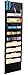 Heavy Duty Storage Pocket Chart for Classroom and Office, 10 Pockets, 3 Over Door Hangers Included, Hanging Wall File Organizer for File Folders, School Mailbox, Home/Office Papers & More (Black)