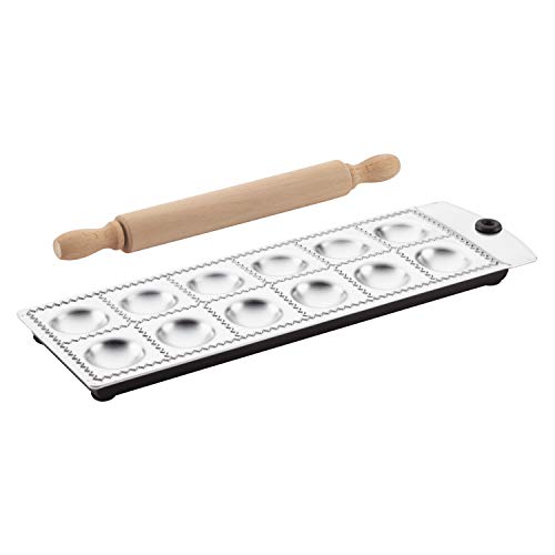Anolon-Gourmet-Prep-12-Imprint-Ravioli-Press-with-Mini-Rolling-Pin-alluminium-47462