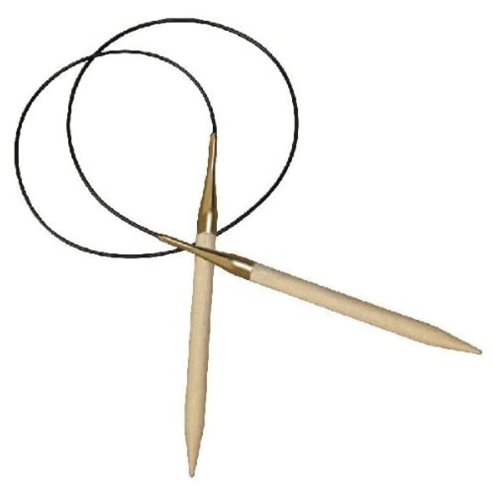 KnitPro KP35355 120 cm x 8 mm Basix Fixed Circular Needles, Birch