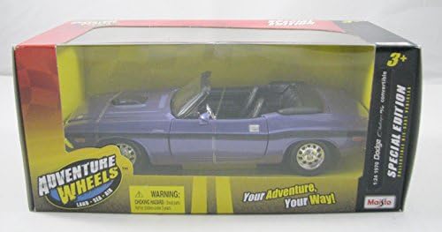 Maisto Adventure Wheels 1:24 Scale 1970 Dodge Challenger R/T Convertible Purple