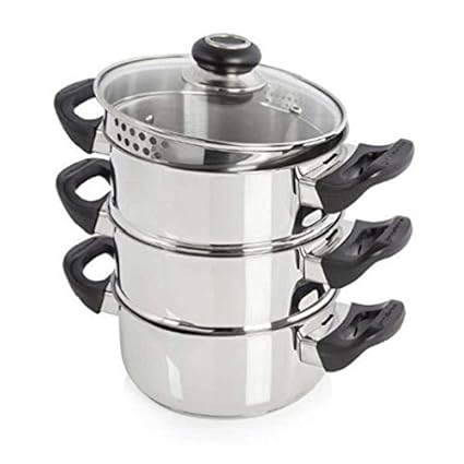 Morphy Richards Equip 18 cm 3-Tier Dampfgarer, Edelstahl