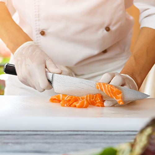 Sharp Kitchen Chefs Knife 8 Inch with Wood Handle for Cooking, Chopping and Professional Chef Use - Thumbnail 7