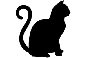CAPTIVE DECALS Cat 8 pcs 2 Inch Select-A-Breed Black Fused Glass Decals American Shorthair