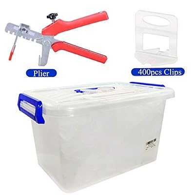 CraftsBoys 400pcs Tile Leveling Spacers with Tile leveling Plier