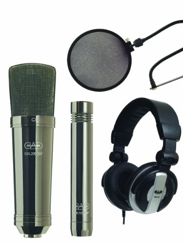 CAD Audio GXL2200SPBP Studio Pack - Includes GXL 2200BP, GXL1200BP and Pop Filter, Black Chrome Finish