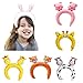 24 Pack Inflatable Headband Cute Animal Headband Balloon Hair Band for kids & Adults Party Favors