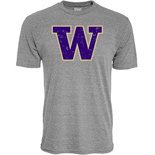 Blue 84 Mens NCAA Officially Licensed Tri-Blend T-Shirt Vintage Icon Team Color Heather Gray