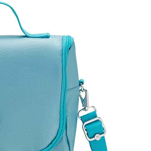 Kipling New Kichirou Metallic Lunch Bag Naturl Aqua Met on Galleon