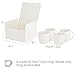 MESHA® White Boxes 100 Pack 8x8x4 Inches, White Paper Gift Boxes with Lids for Gifts, Crafting, Cupcake Boxes