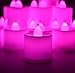 SAMYO Set of 24 Battery Flameless & Smokeless LED Tealight Candles - Pink/Purple Candlelight