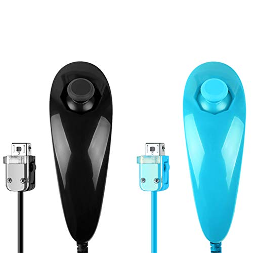 image for Poulep 2 Packs Gesture Controller and Nunchuck Joystick with Silicone 