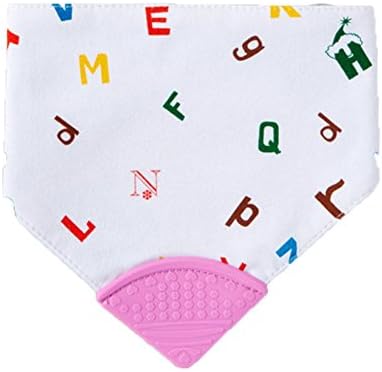 2 in 1 Teething Bib - Pink Letters