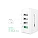 Quick Charger 3.0 Wall Charger, Vomercy Multi Port USB Wall Charger Portable 4 Port USB Charger Travel Wall Adapter White