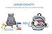 HARFING Waterproof Insulated Diaper Bag Backpack with Changing Pad & Stroller Straps, Large Capacity, Lightweight Travel Baby Gear Nappy Organizer for Mom & Dad,Grey