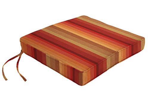 Eddie Bauer Chair PAD Double Piped 19X18X2.5, Astoria Sunset